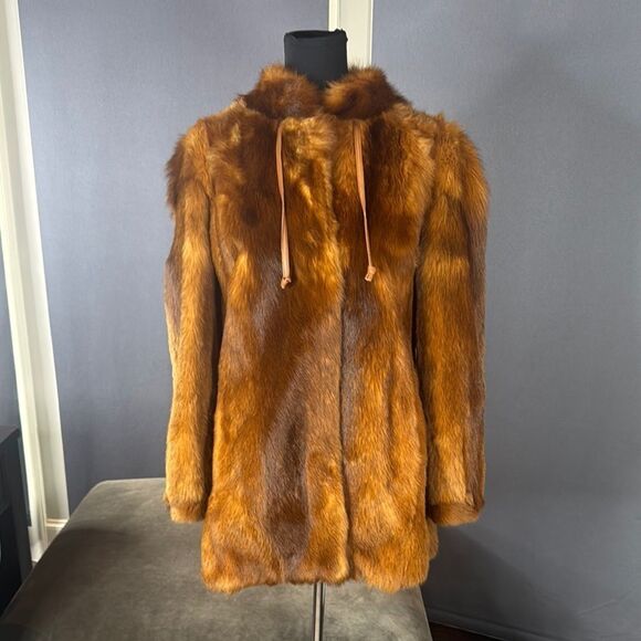 Women’s C&A Vintage Fur Coat Brown Size 44 EU (US Large) - Picture 1 of 14